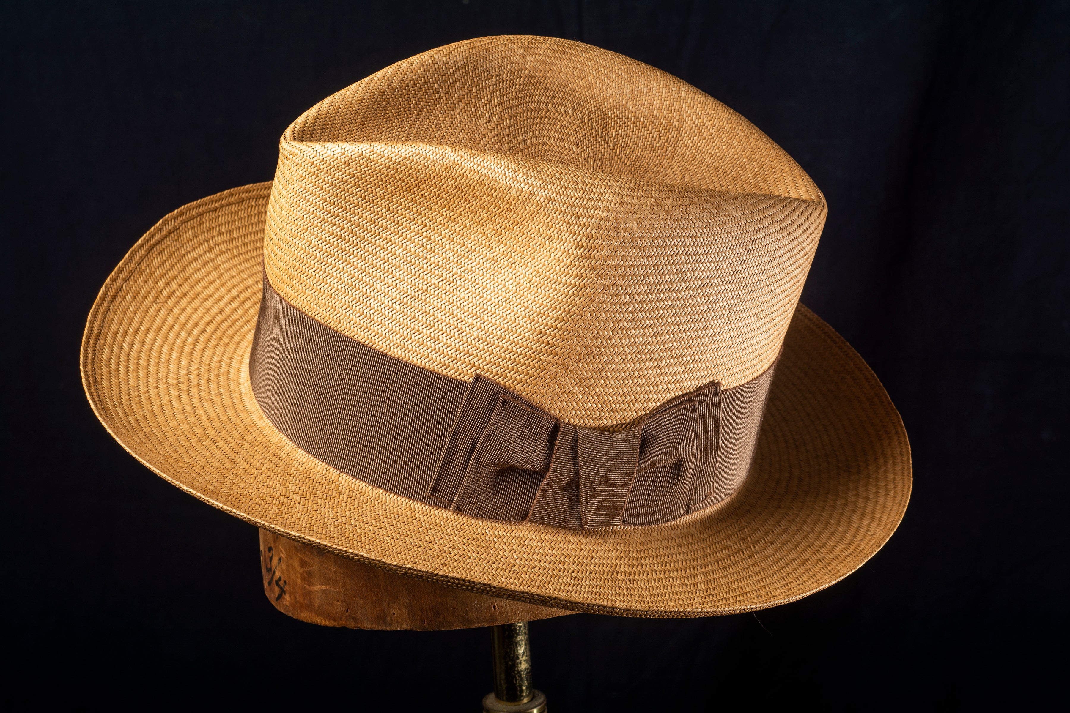 Panama Straw Fedora 7 1/2 -