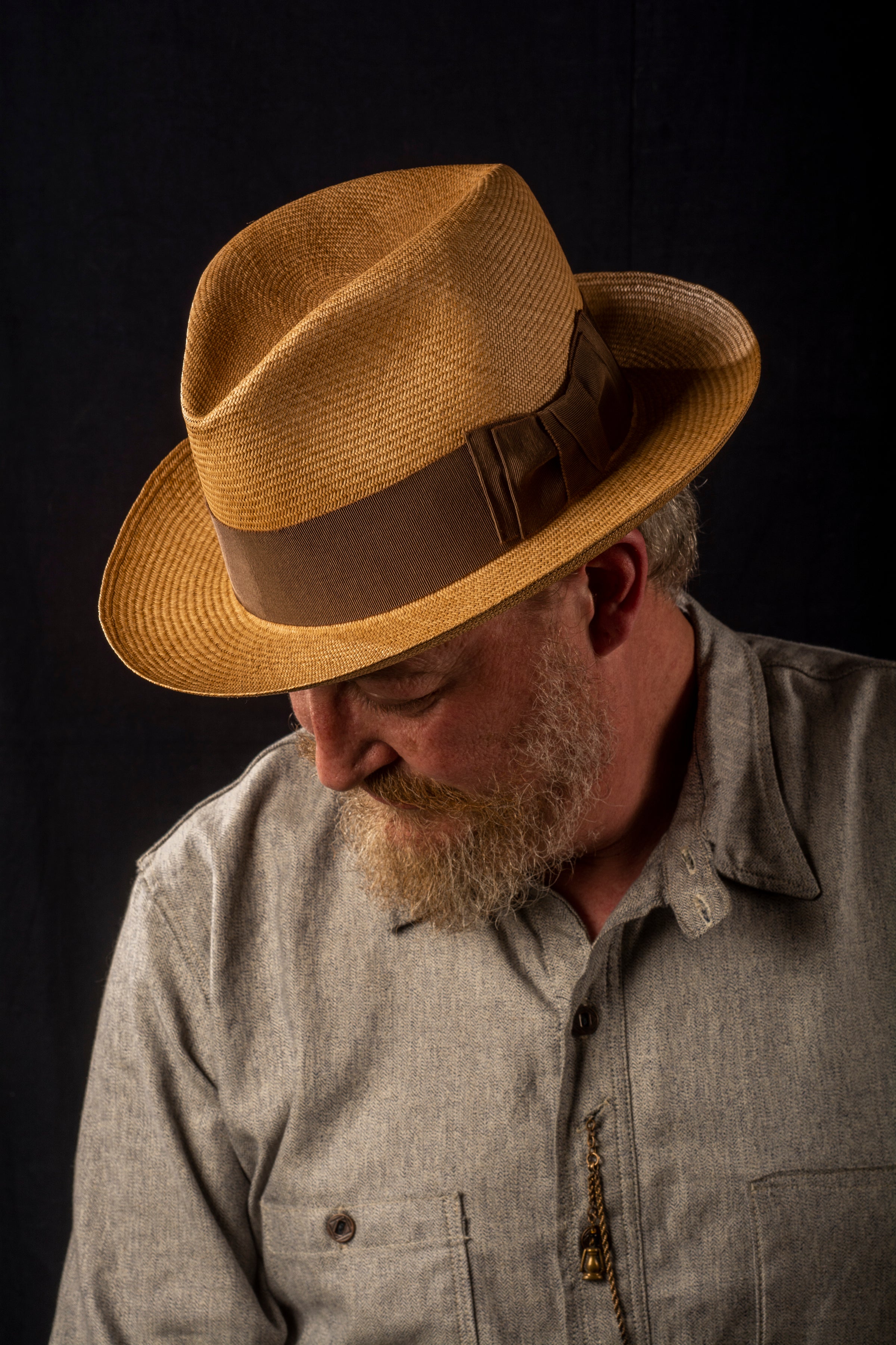 Panama Straw Fedora 7 1/2 -