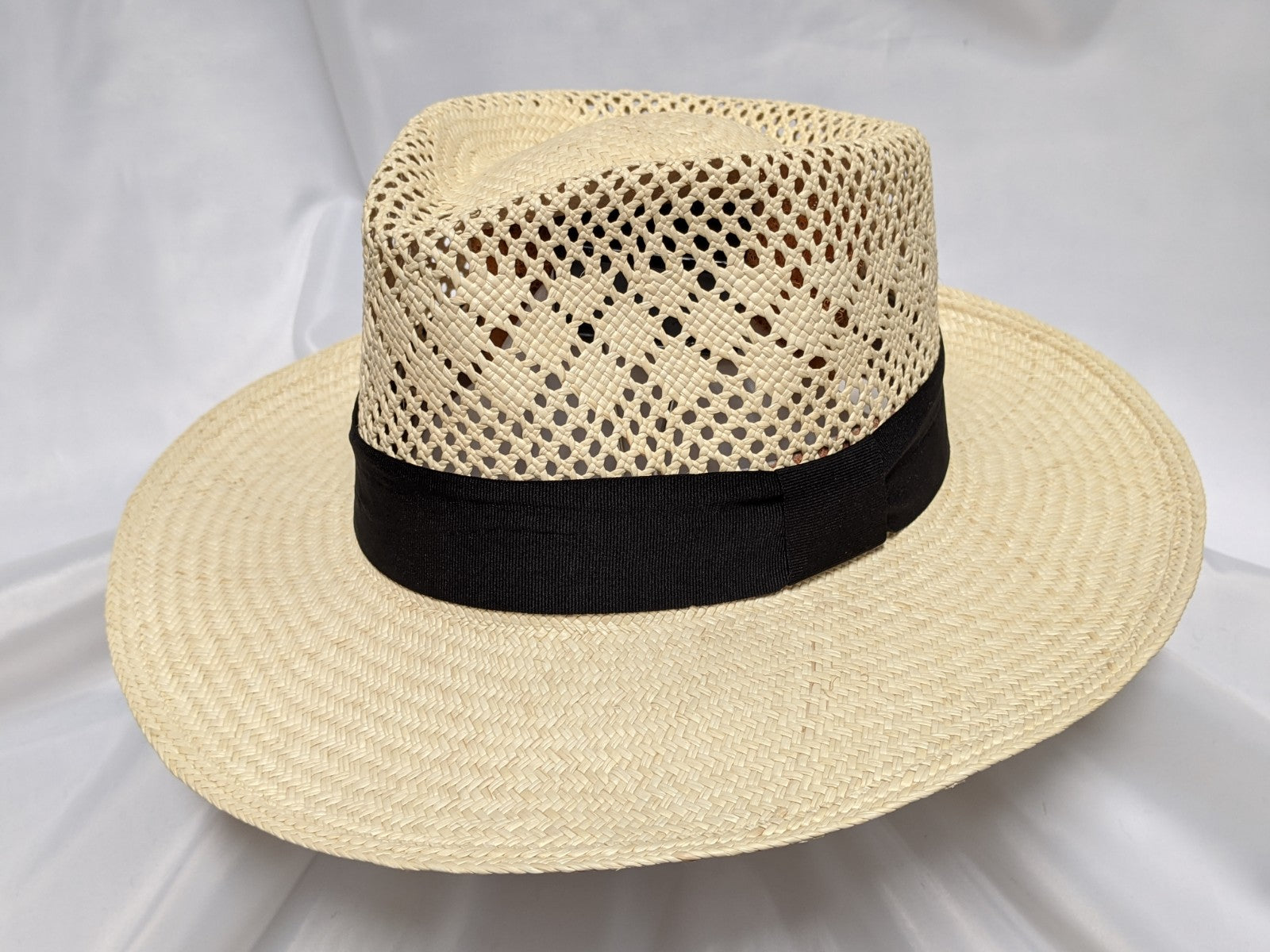Fedora 7 1/4 - Natural (Montecristi Panama) #20-193 Open Weave