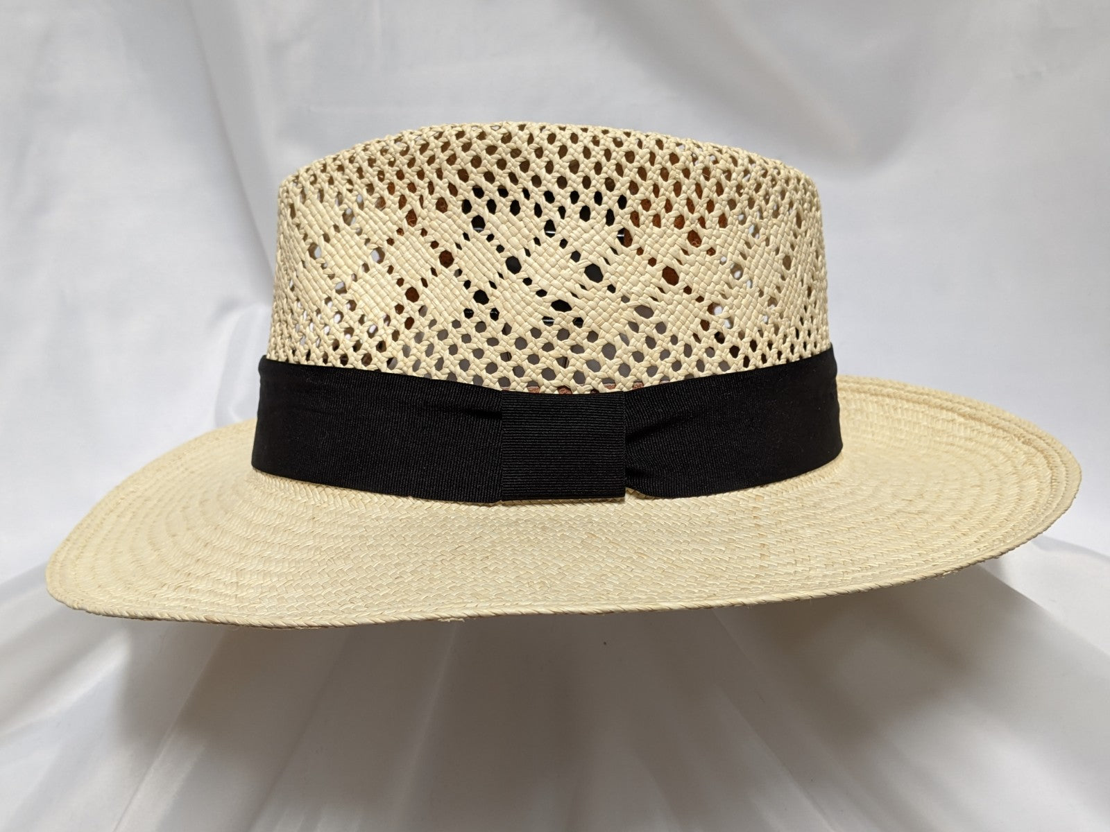 Fedora 7 1/4 - Natural (Montecristi Panama) #20-193 Open Weave