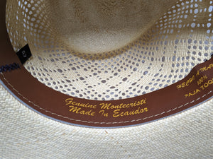 Fedora 7 1/4 - Natural (Montecristi Panama) #20-193 Open Weave