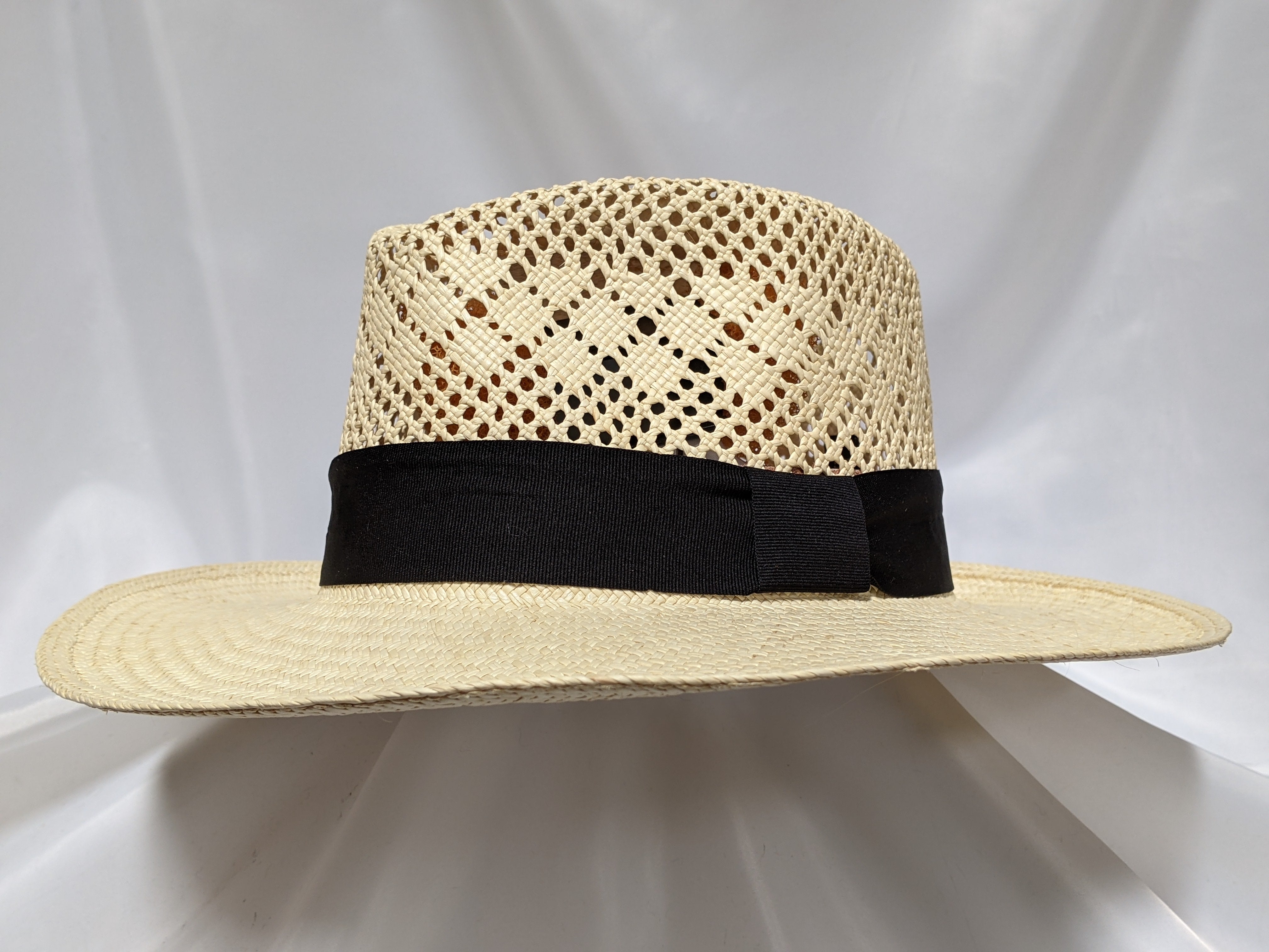 Fedora 7 1/4 - Natural (Montecristi Panama) #20-193 Open Weave